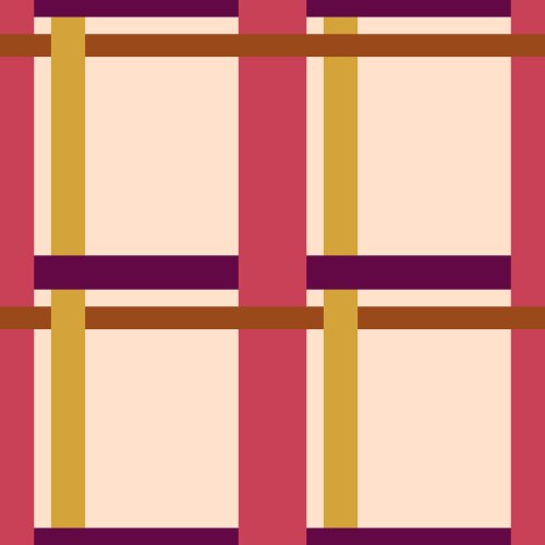 plaid featuring jewel toned fall colors of pink, orange, gold in a pile