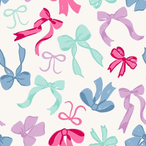 pastel bow fabric