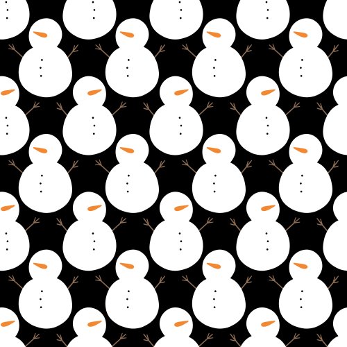 snowmen on a black background