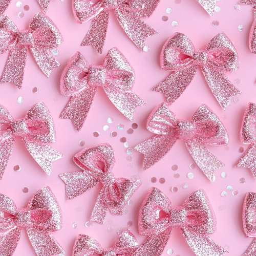 pink glitter bows 