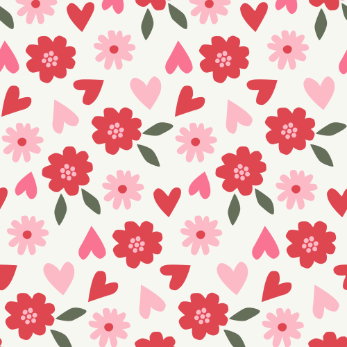 pink and red valentine floral