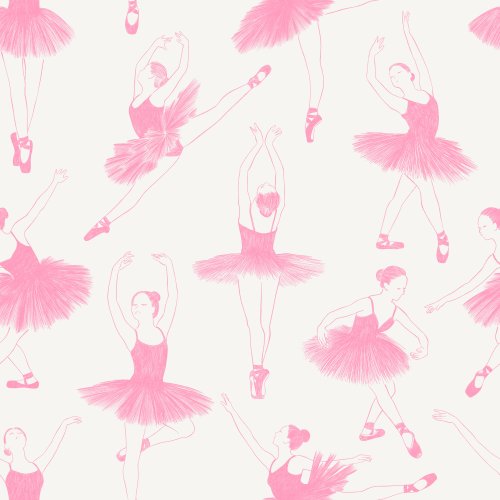 Hand Drawn Pencil Sketches of ballerinas dancing en pointe dressed in tulle tutus