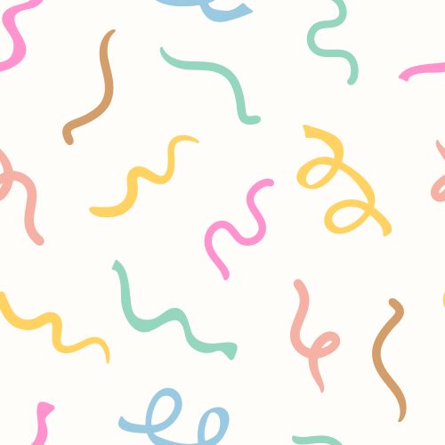 Colorful Birthday streamers, pair with It's My Birthday or It's My Barkday dogs birthday prints, candles