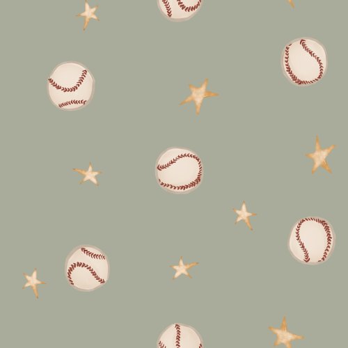 baseball and star vintage sports design