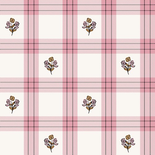 tartan plaid floral