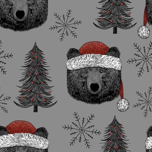 bears with santa hat
