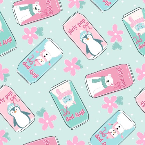 Winter themed Girly Pop in pastel colors 