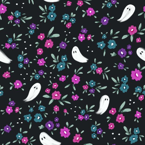 Painted ghosts and florals for Boo Meadows