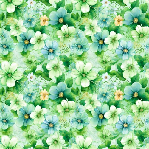 green floral design