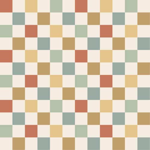 A multi color checkerboard pattern.