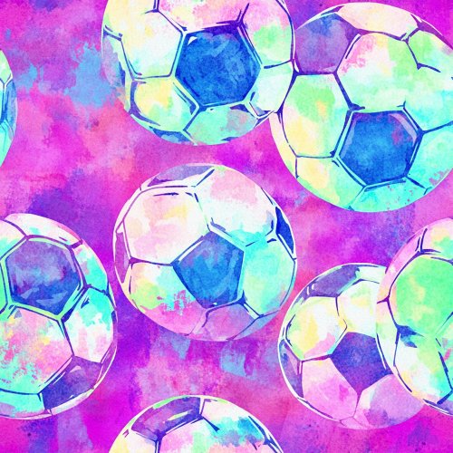 bright neon soccer balls
