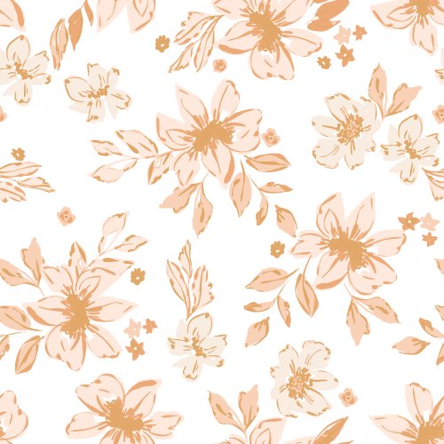 pale peach floral design