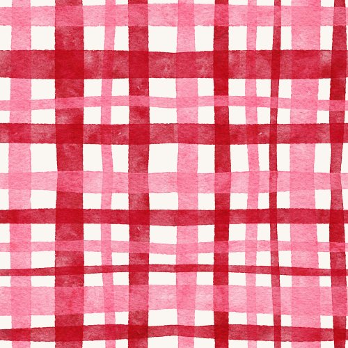 pink and red watercolor gingham