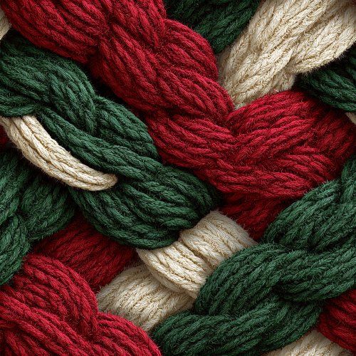 christmas sweater knit with flowers