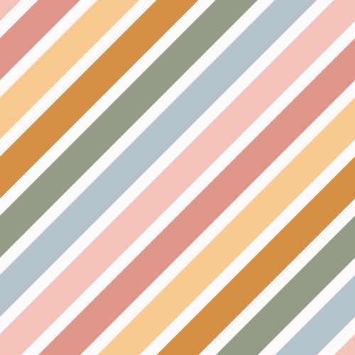 Boho Rainbow Striped Pattern