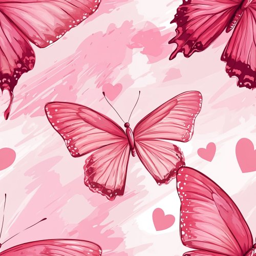 pink butterfly design