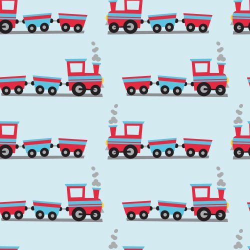 Choo Choo Train Seamless Pattern