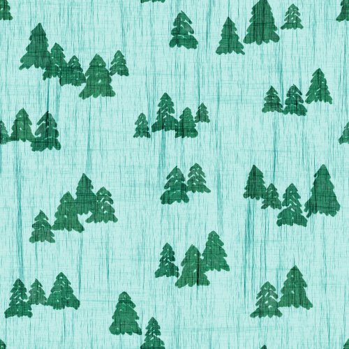 christmas trees on textured blue background