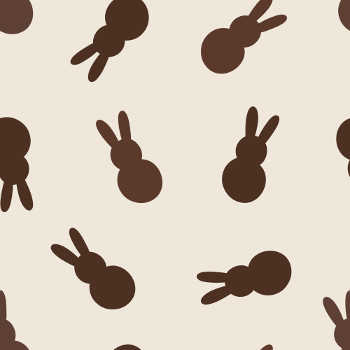 Minimal tossed Easter bunnies brown 