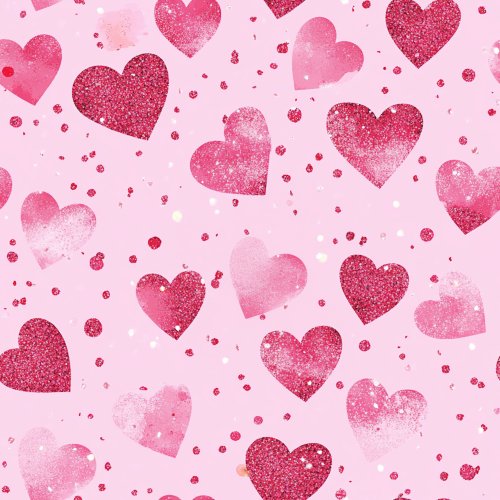 pink glittery hearts