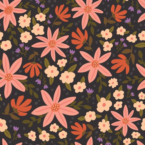 Autumn floral fabric patterns