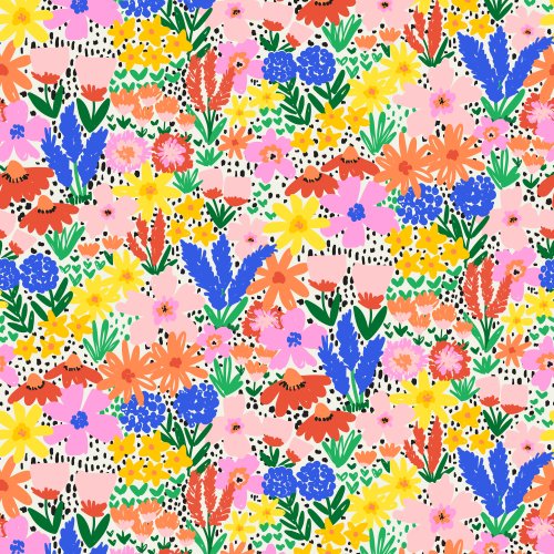 bright colorful floral design