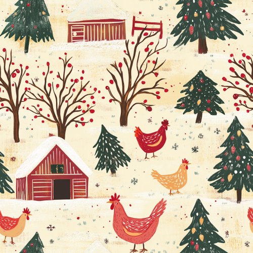 christmas chickens and barns