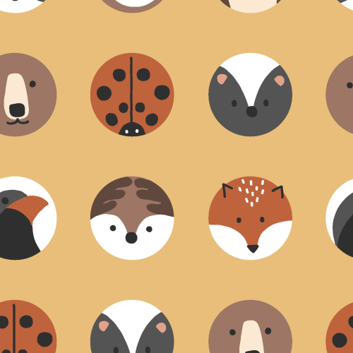 animal circle faces