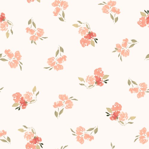 Little Primrose White is a delicate and girly supporting print from the Primrose Collection by Deer Fiorella Design