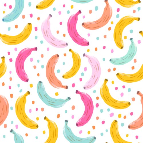 bright multicolor banana design