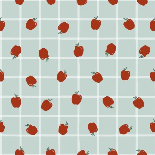 apples with grid background