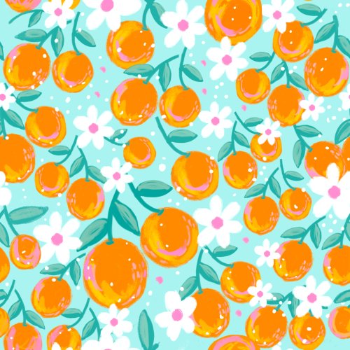 bright citrus floral design