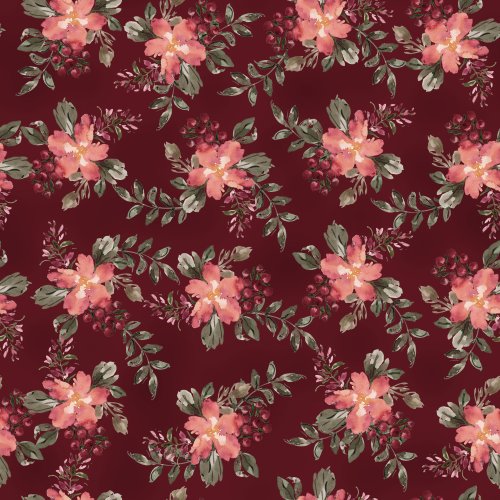 The combination of vibrant colours and intricate floral and berry details evokes a sense of Christmas joy and celebration!