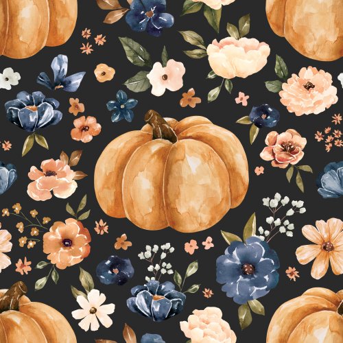 floral pumpkin design