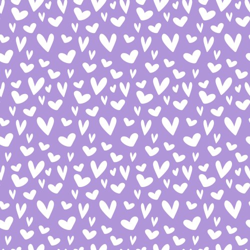 white hearts on a purple background