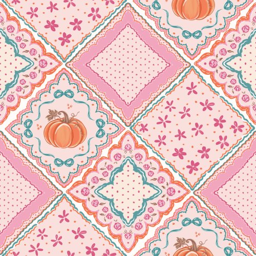 coquette handkerchief patchwork with pumpkins 