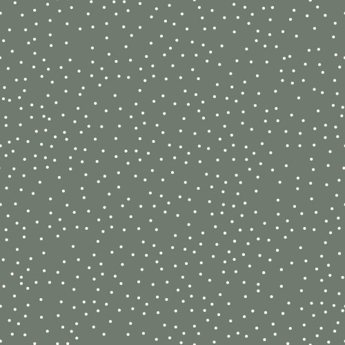 small dots on dark sage green