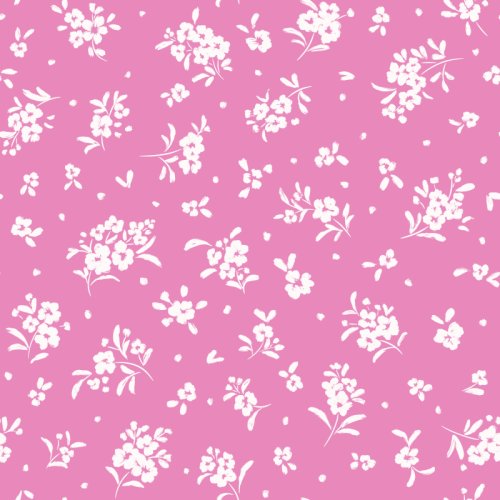 White florals on a colorful background for the Snow Cute Collection 