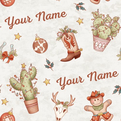 personalized christmas name fabric