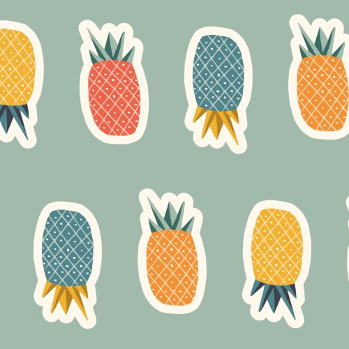 colorful pineapple design