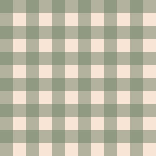  a green and cream gingham pattern