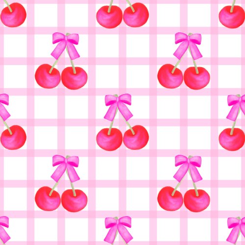 cherries on gingham