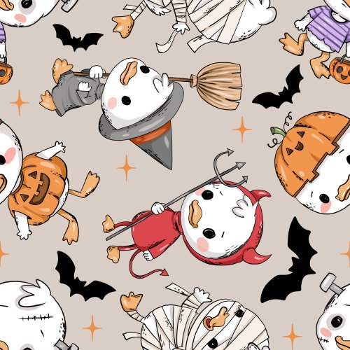 dressed up halloween ducks