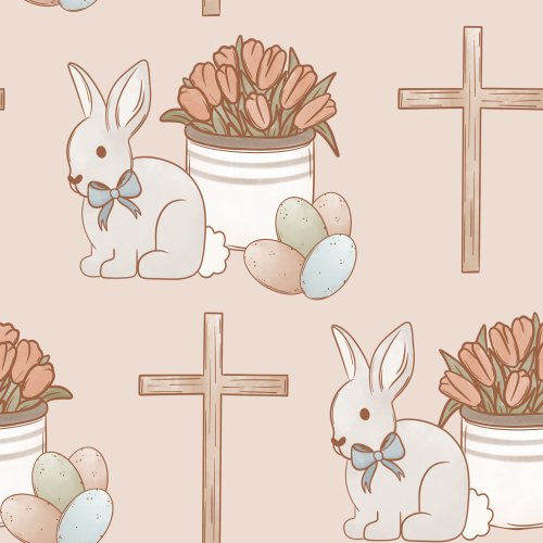 easter bunny with cross