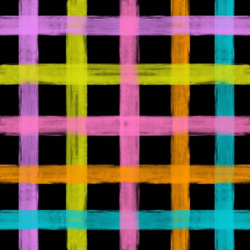 Neon painted plaid 
