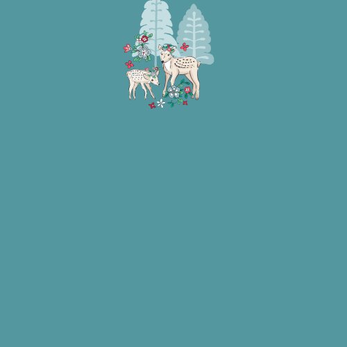 Christmas Wonderland Forest Deer Panel