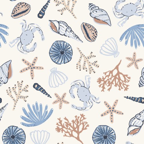 ocean animals with seashells