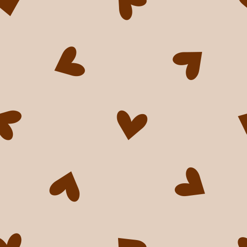 Brown tossed Valentine's Day Hearts