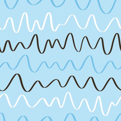 Wavy lines on a blue background