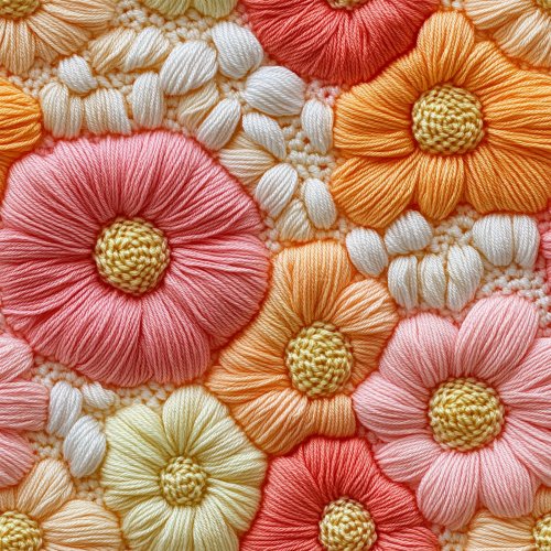 spring embroidered floral